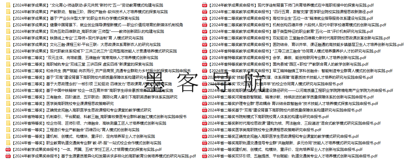 【2024年教学成果奖】【教学成果奖申报书】48份 免费获取